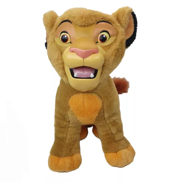 vintage disneyland lion King young simba plush body rubber vinyl face 13"