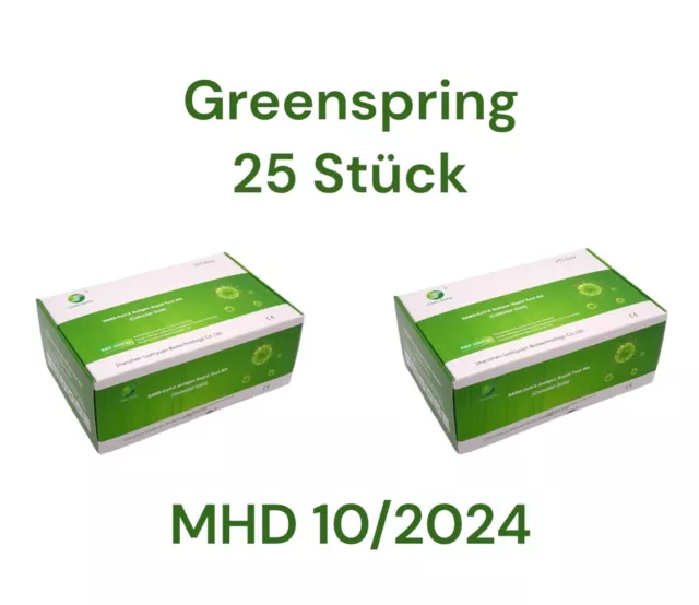 25x Green Spring Corona Schnelltest Antigen Speicheltest BfArM gelistet Covid 19