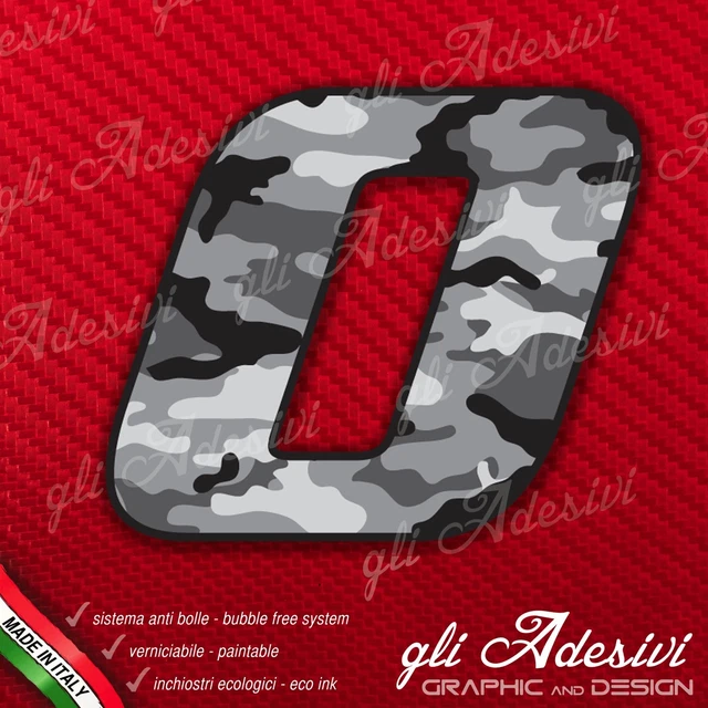 Numéros Adhésifs Moto GP - Blanc 10x10cm | Décoration Racing Personnalisable