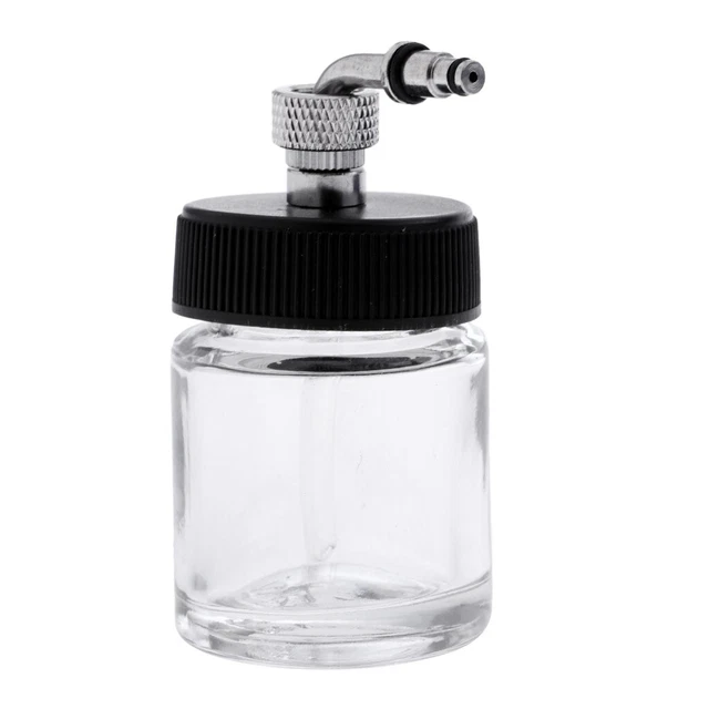 2pcs côté-pot aérographe bouteille en verre support d'alimentation 3