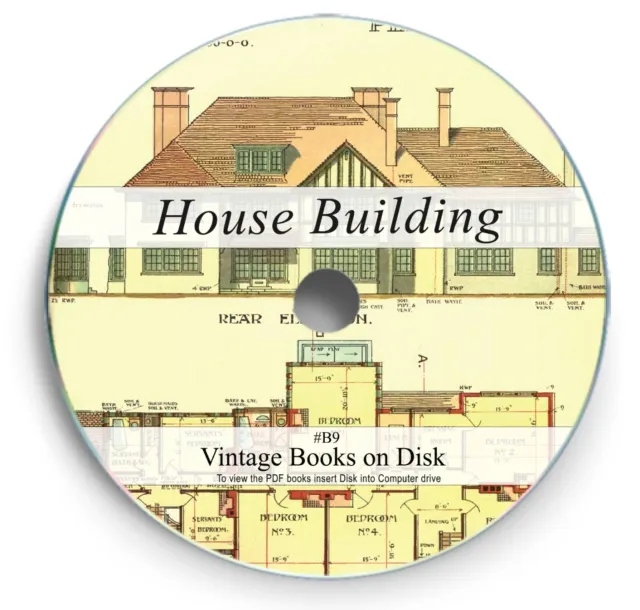 Rare Architect House Design Books on DVD - Self Build Home Construction Plans B9