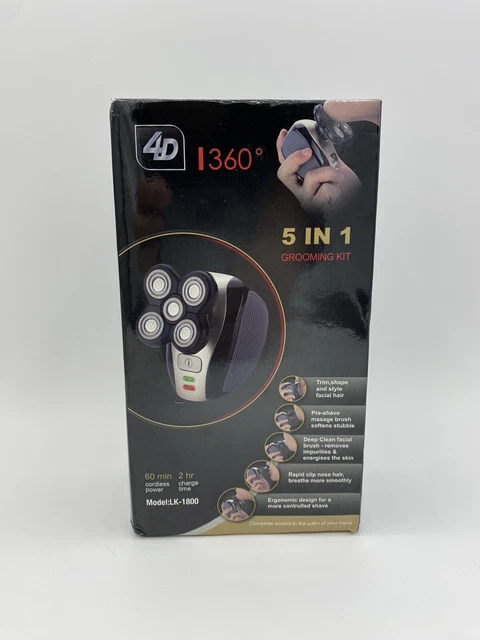 4D Asavea I360 5 in 1 Grooming kit LK-1800 Rechargeable Cordless New Open Box