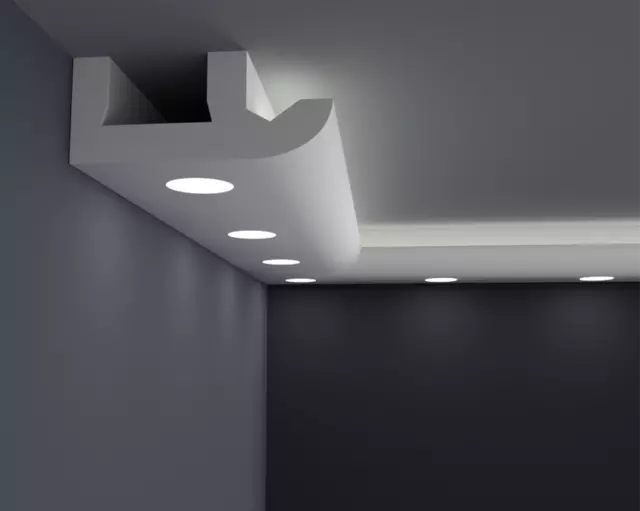 (10 metros) - Listones de techo, listones de estuco LED, LED listones decorativos listones de estuco...