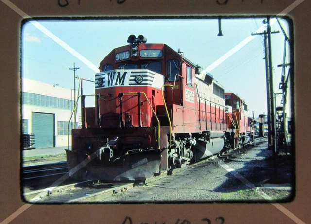 Original '77 Kodachrome Slide WM Western Maryland 3795 GP40 Cincinnati     40O41