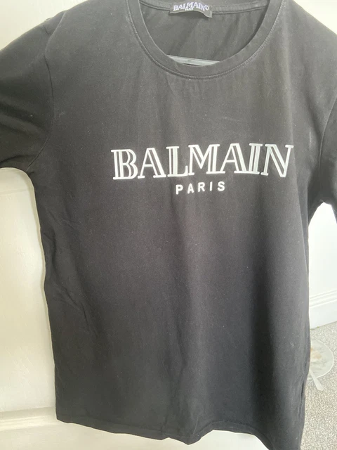 Mens Balmain Paris T-shirt - Black - size medium