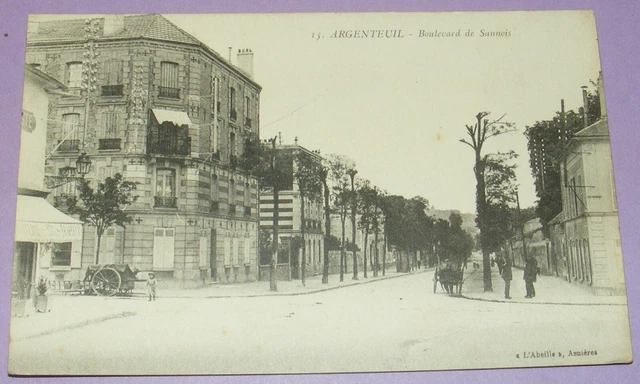 Cpa Argenteuil Boulevard De Sannois 95 Val-D'oise Carte Postale Ancienne /B3739