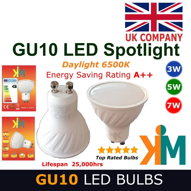 AMPOULES LED GU10 3W 5W 7 W GU10 DEL lumières downlights A++ cote ...