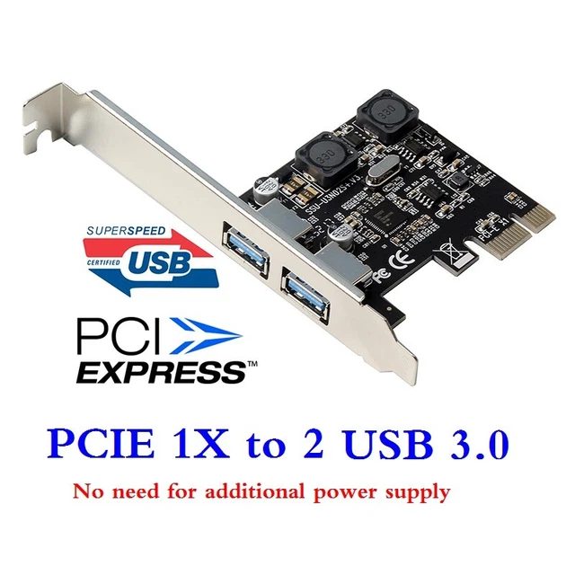 PCIE TO USB 3.0 PCIE Expansion Controller Card 2Port PCI Express Hub
