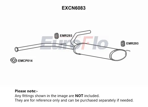 Exhaust Back / Rear Box fits CITROEN C1 Mk1 1.0 05 to 14 EuroFlo 1726XZ 1730FQ