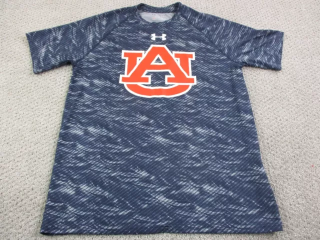 Auburn Tigers Shirt Adult Medium Blue Under Armour Sports Active Casual Mens *