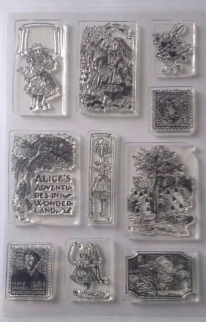 Alice In Wonderland  New Silicon Transparent Stamp Seal Card Making UK stocked 3