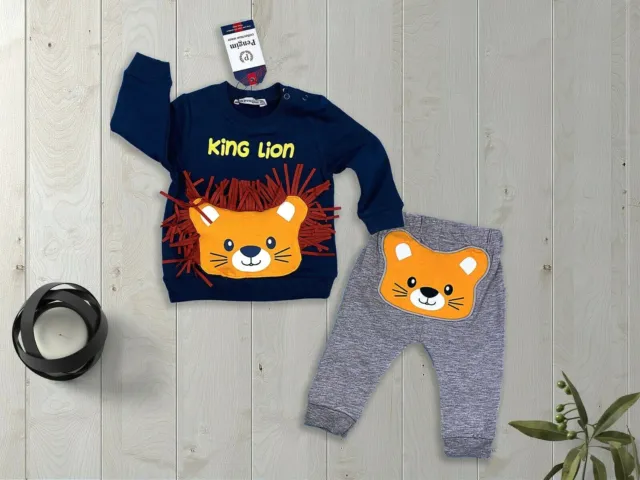 Baby Boy Clothes | Top & Pants | Pocketed Long Sleeve 2PCS | Outfit Set