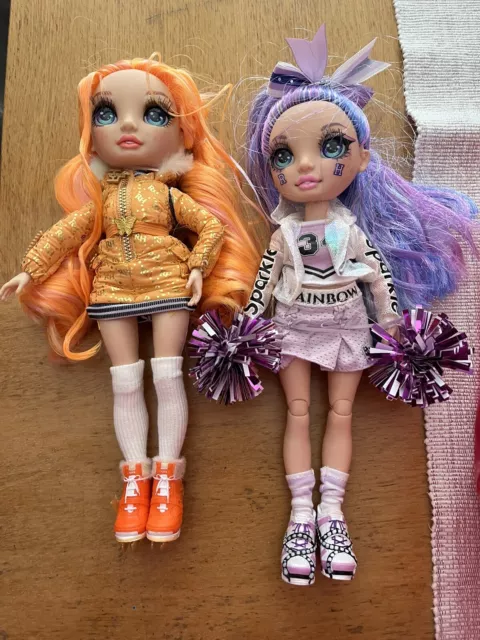 rainbow high Dolls violett Cheerleader und Mohn Winter Bundle