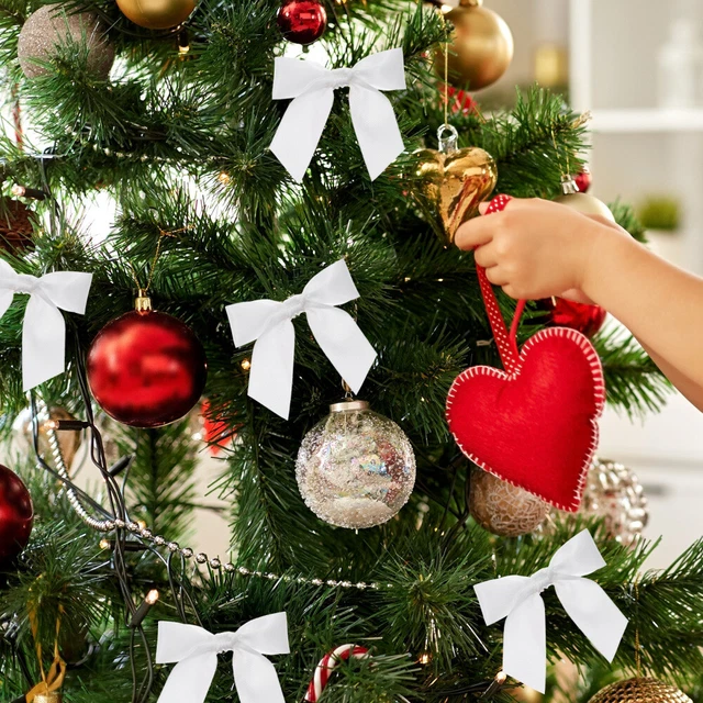 50 piezas arcos pequeños para bolsas de tratamiento paquete decorativo arcos