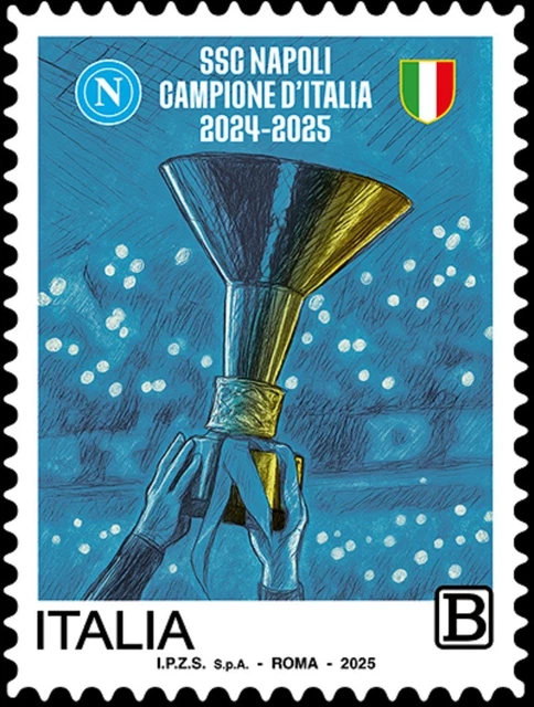 Scudetto Napoli Champion D'Italie 2024/2025 – Bois – Fabriqué En Italie