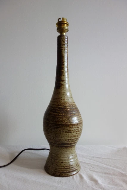 JEAN TESSIER LAMPE EN GRES CERAMIQUE POTERIE 1960 STONEWARE LAMP POTTERY 60's