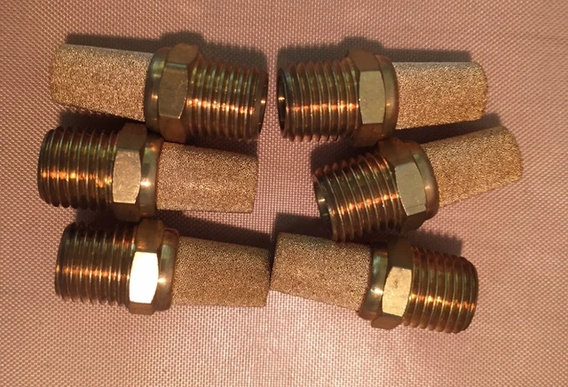 Parker EM25, 1/4", Exhaust Silencer Filter, Lot of 6