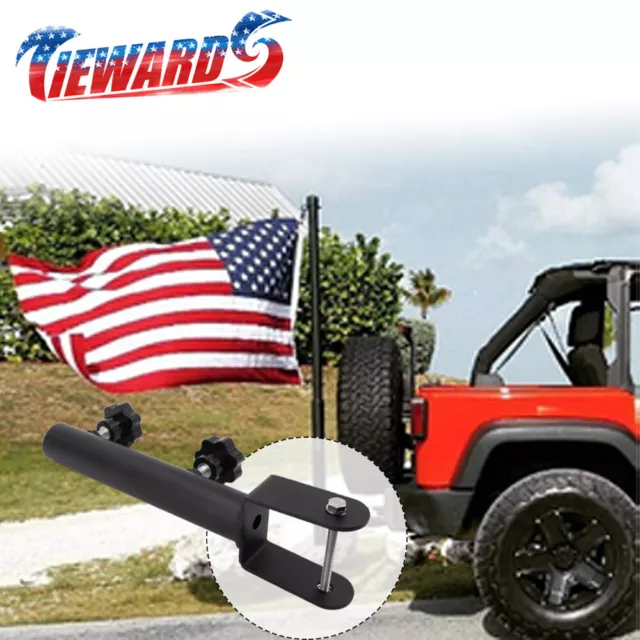 Hitch Mount Flag Pole Holder Bracket For 2'' Trailer Truck Receivers Travel