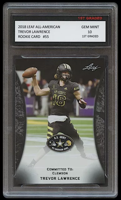 TREVOR LAWRENCE 2018 LEAF ALL-AMERICAN #55 1ST GRADED 10 ROOKIE JAgs CLEMSON