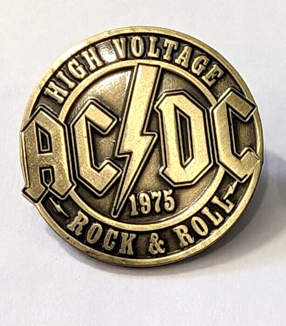 Broche AC/DC Métal Hells Bells - Couleur Argent - 4 X 3 Cm
