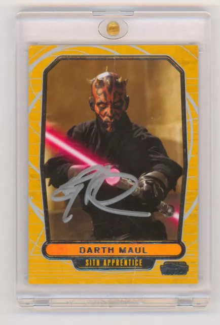 Star Wars Galactic Files autographed signed by Ray Park as Darth Maul Topps