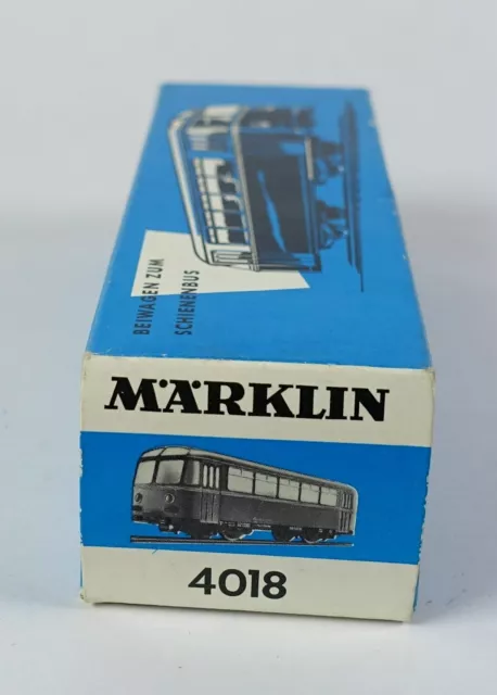 Märklin 4018 LEERKARTON Schienenbus Beiwagen BR 995 H0 Leerverpackung OVP Box #2 2