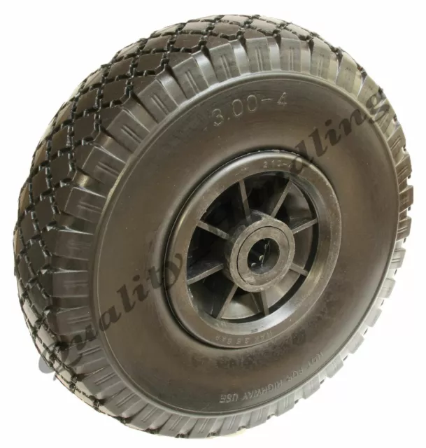 10" 260x85mm puncture proof, - flat free wheel, roller bearing, 150kg per wheel.