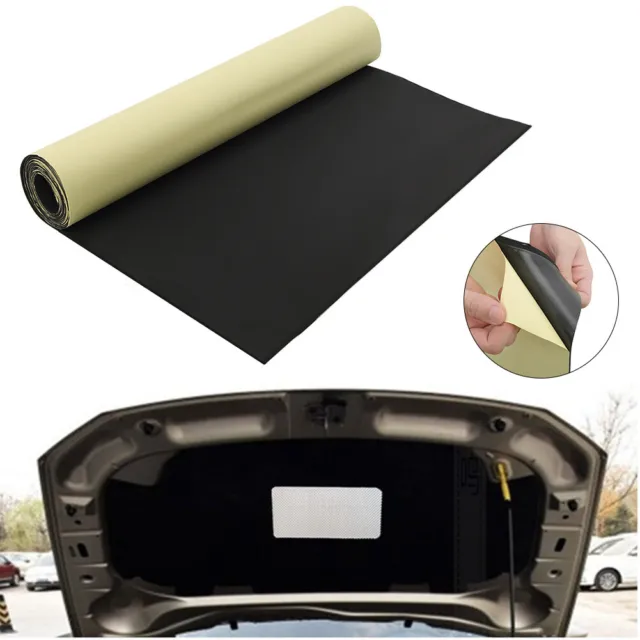 Car Hood Sound Proofing Deadening Heat Noise Insulation Foam Mat Self-adhesive