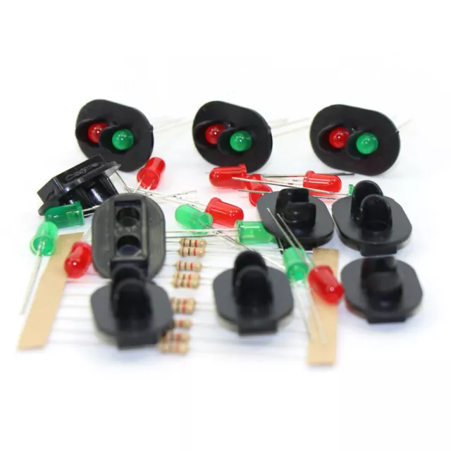 JTD23 10 sets Target Faces With LEDs for Railway signal O Scale 2 Aspects 2