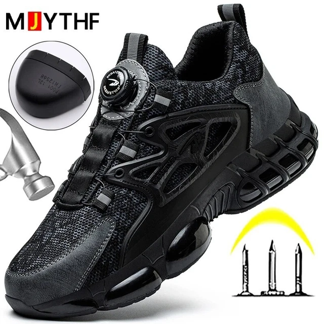 Chaussures De Sécurité Homme à Boutons Rotatifs - Imperméables, Tailles 41 à 46, Neuves