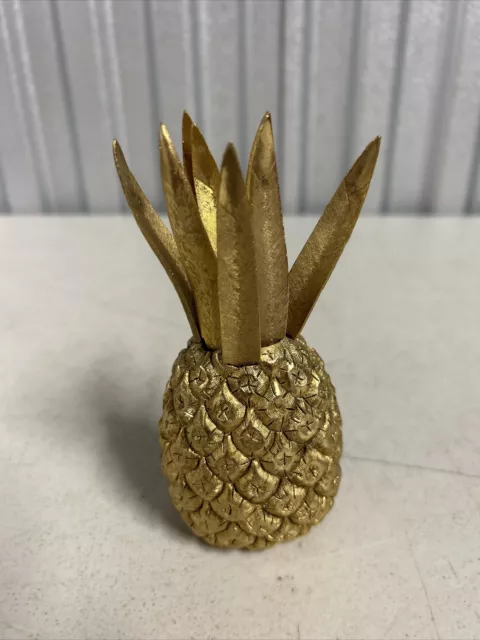 MCM Brass Pineapple Cocktail Hors d'Oeuvres Forks Hollywood Regency