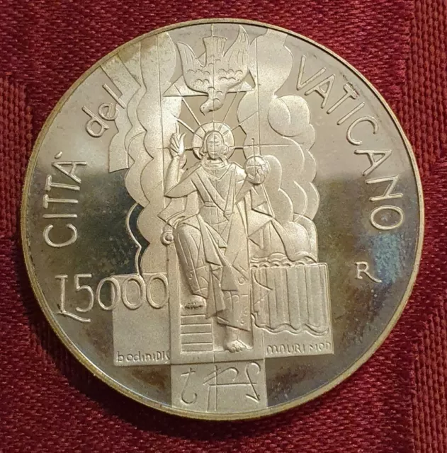 Silbermünze 5000 Lire Vatikan "Auferstehung Christi" 2001 offene PP, Aufl. 16000 2