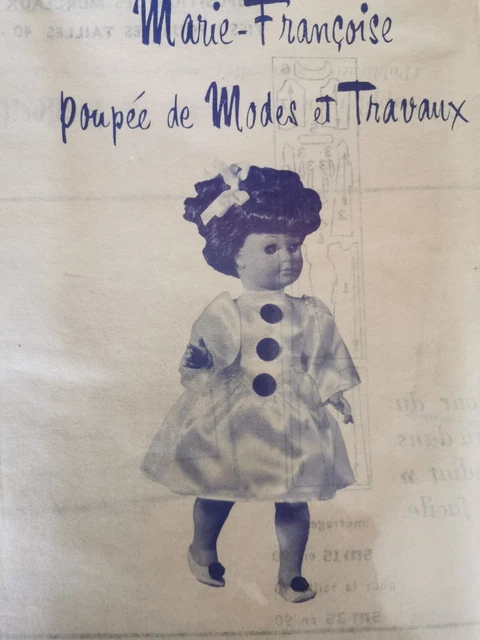 Patron De Couture Modes Et Travaux Pour Poupée Jean Michel - Vintage Août 1976