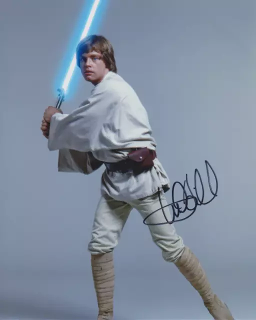 Rare Autographe original de l'acteur MARK HAMILL / film star wars Luke Skywalker
