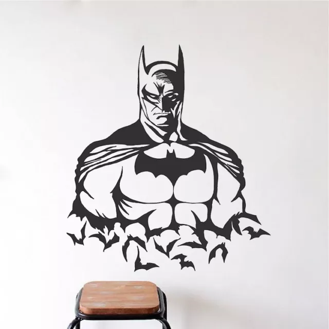 Cool Batman Wall Decal Justice League Mural Superhero Gotham Bruce Wayne, s93