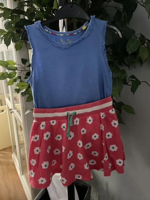 Girls Age 5-6 Years Mini Boden Outfit Set Top And Skirt (c)