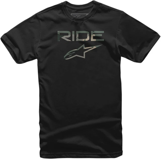 Alpinestars Ride 2.0 Camo Mens Short Sleeve T-Shirt Black