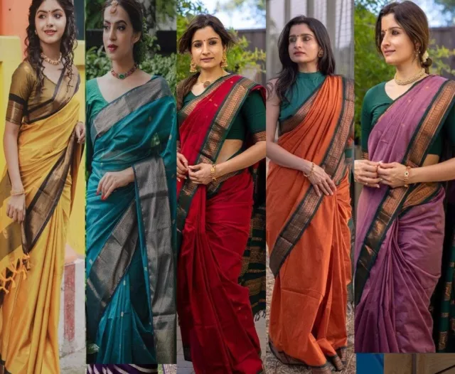 Banarasi semi Silk Saree Indian women formal wear bollywood women Designer sari