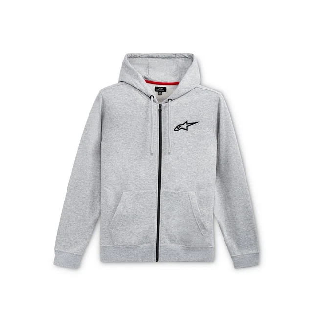 Felpa con cappuccio petto Alpinestars Ageless grigio erica nera