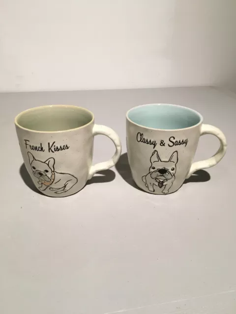 French Bulldog Mug Set "French Kisses" And "Classy And Sassy" 2018 (New)