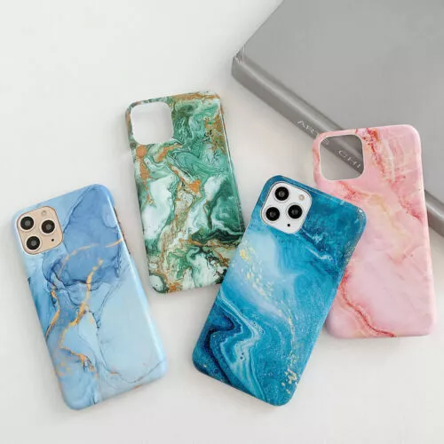 Phone Case For iPhone 11 Pro Max XS MAX XR X 8 7 Plus Colorful Marble Hard Cover