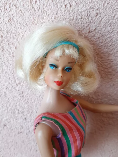 American Girl Barbie Side Part Hight Color Pale Blonde Doll 1070 From 1966