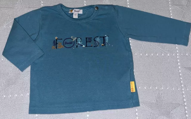 STEIFF ❤️ Baby Jungen ❤️ Shirt * Langarmshirt ❤️ Türkis * Forest ❤️ Gr. 62