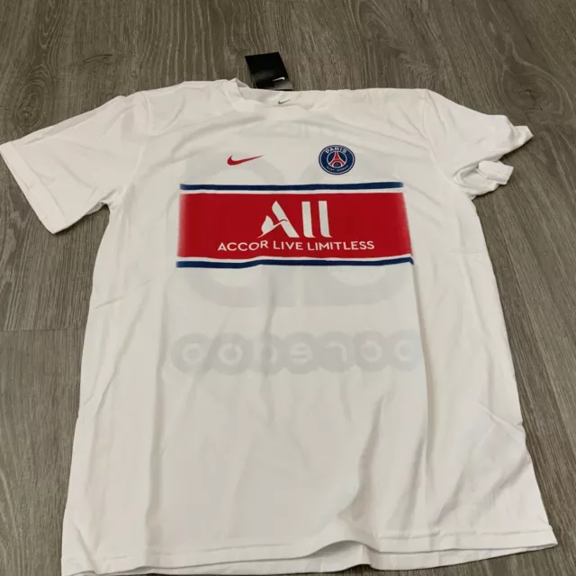 Nike Paris Saint-Germain Shirt Tee Men’s Size: Medium White NWT Messi #30