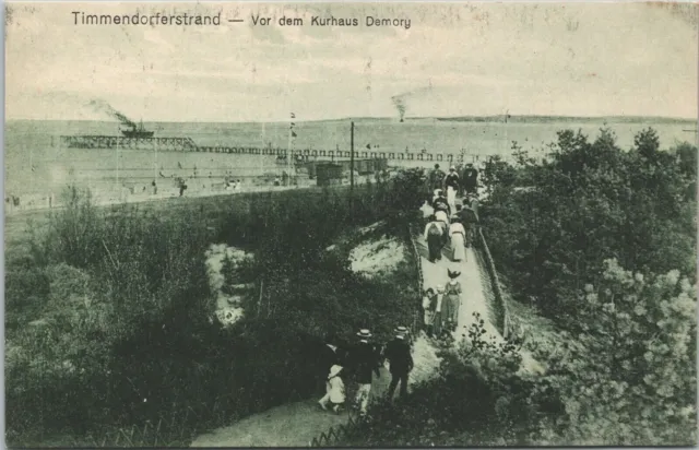 Germany Timmendorfer Strand Vor dem Kurhaus Demory Vintage Postcard 03.59