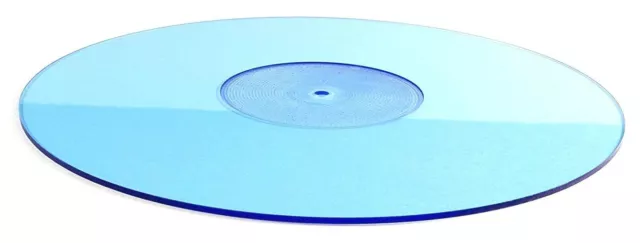 Blue Acrylic Slipmat - Vinyl Record Album LP Turntable Platter Slip Mat