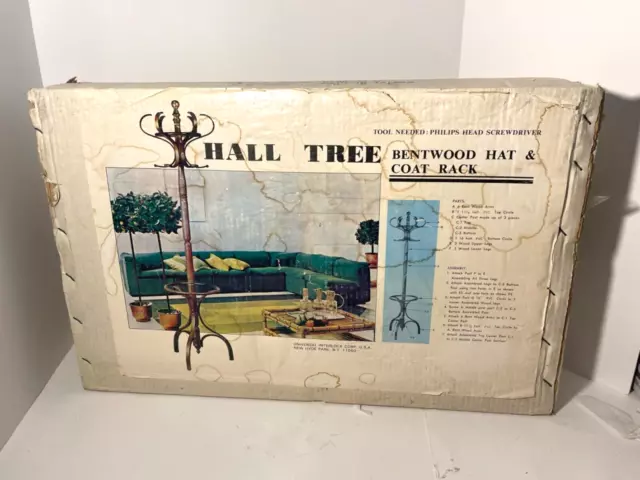 New NOS Vintage mid century  Bentwood Hall Hat & Coat Rack