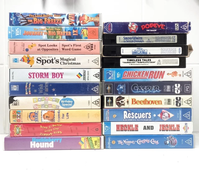 LOT 14 CHILDREN'S VHS VCR Video Tapes Movies Disney Muppets Barney Care