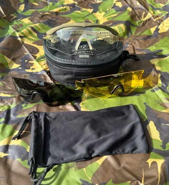 BRITISH ARMY REVISION Sawfly Glasses Used Frames 3 X Lenses & Carry
