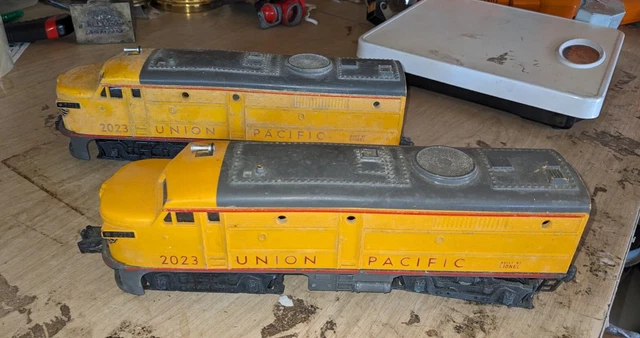 1950s LIONEL O GAUGE 027 SET UNION PACIFIC UP 2023 F3 DIESEL LOCOMOTIVE ENGINE